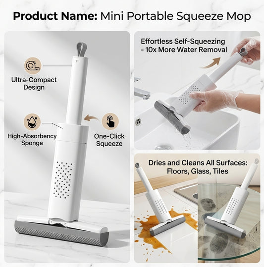 Mini Portable Squeeze Mop